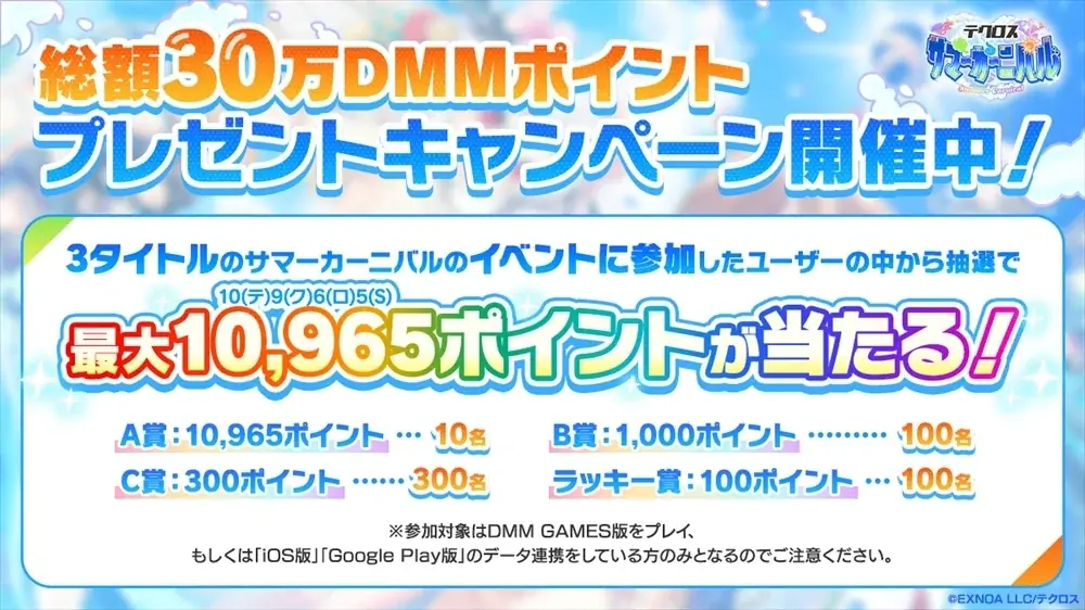 DMM GAMES『テクロスサマーカーニバル』開催中!『神姫PROJECT』『あやかしランブル!』『れじぇくろ! ~レジェンド・クローバー~』3タイトルのコラボイベントや相互ミッションを開催! 画像 8