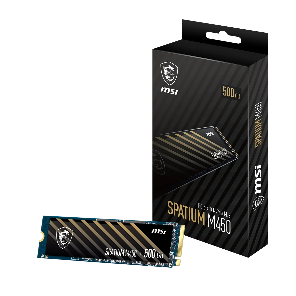 MSI、SPATIUMシリーズのPCIe Gen4対応 M.2 SSD「SPATIUM M450 PCIe 4.0 NVMe M.2 500GB V1」を発売 画像 1