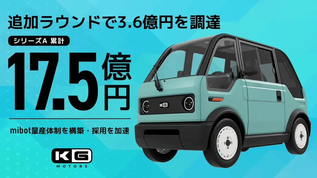 KGモーターズ、3.6億円調達でmibotを12月末納車へ