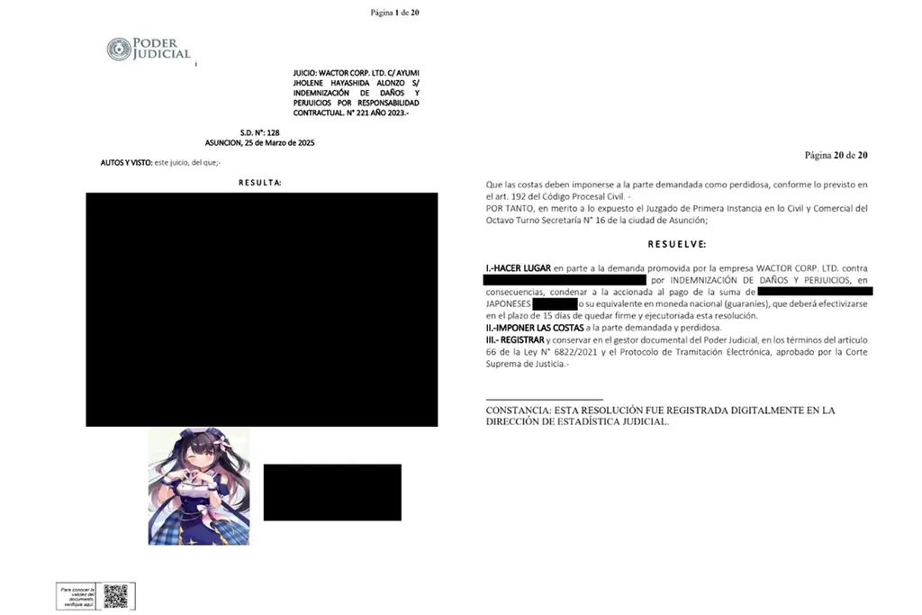 VTuber事務所WACTOR 過去の重大な契約違反4名を訴訟・4件勝訴。裁判所は違反者にWACTORへ合計1,000万円を超える損害賠償の支払いを命令【VTuberマーケティングWACTOR】 画像 5