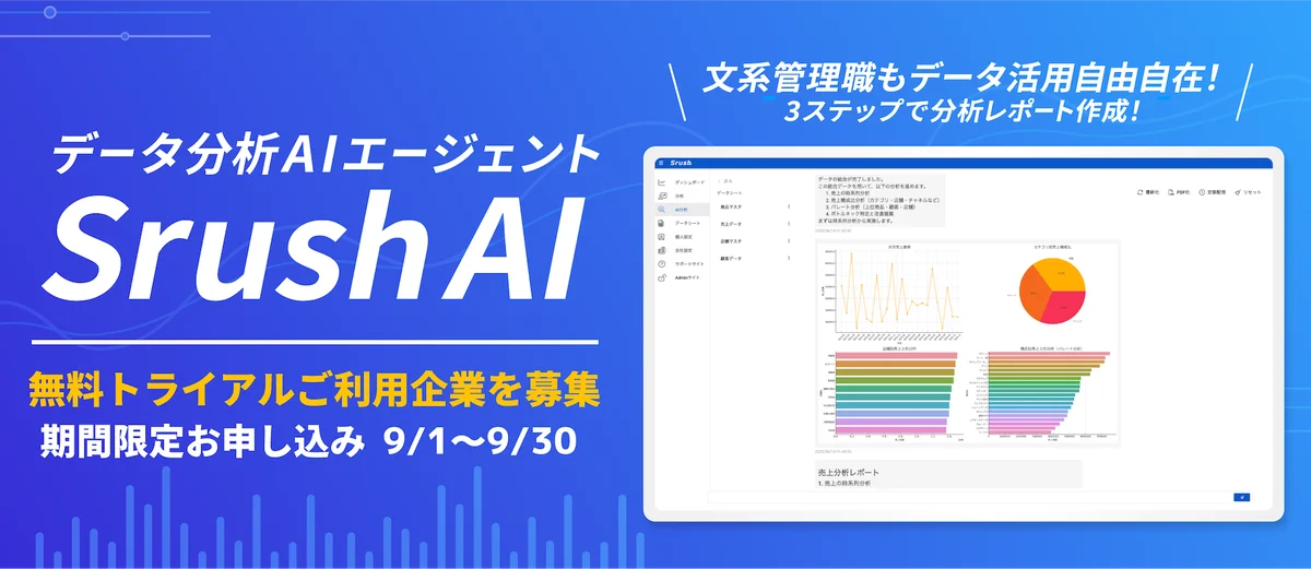 「SrushAI」無料トライアル利用企業を募集開始 画像 1