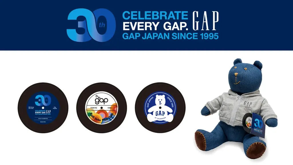 Gap30周年記念：9/4～購入で限定ステッカー配布