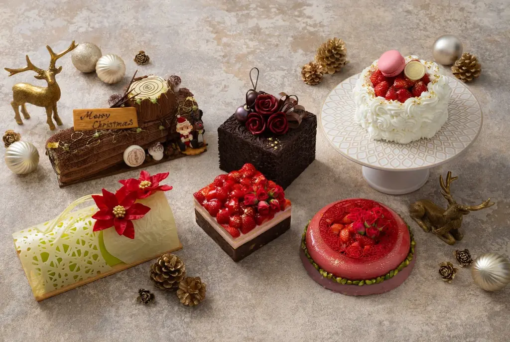 グランドプリンスホテル新高輪、苺輝く5種の『Christmas Cake 2025』予約開始