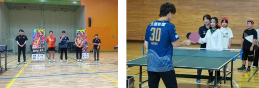 帯広でTリーグ選手が小中学校を巡回、卓球特別授業で約400名と交流