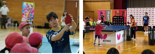 帯広でTリーグ卓球特別授業を開催 画像 2