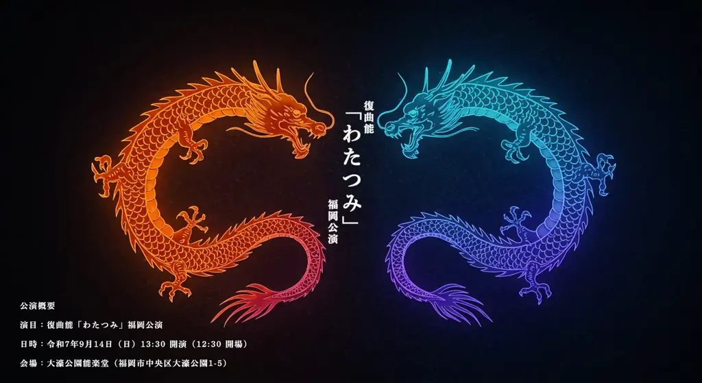 9月13・14日開催　福岡で8年ぶり復曲能『わたつみ』上演