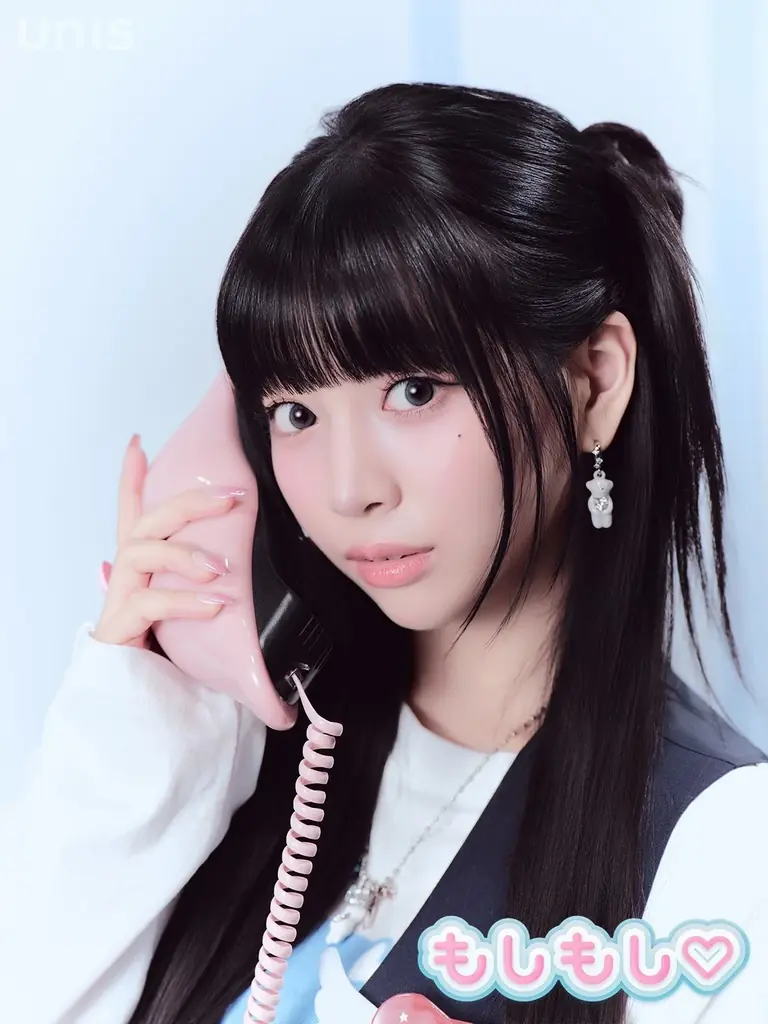 グローバルガールズグループ UNIS(ユニス)日本初デジタルシングル「もしもし♡」 ナナ、オ・ユナ、ゼリー、ヒョンジュのコンセプトビジュアルを公開 画像 6