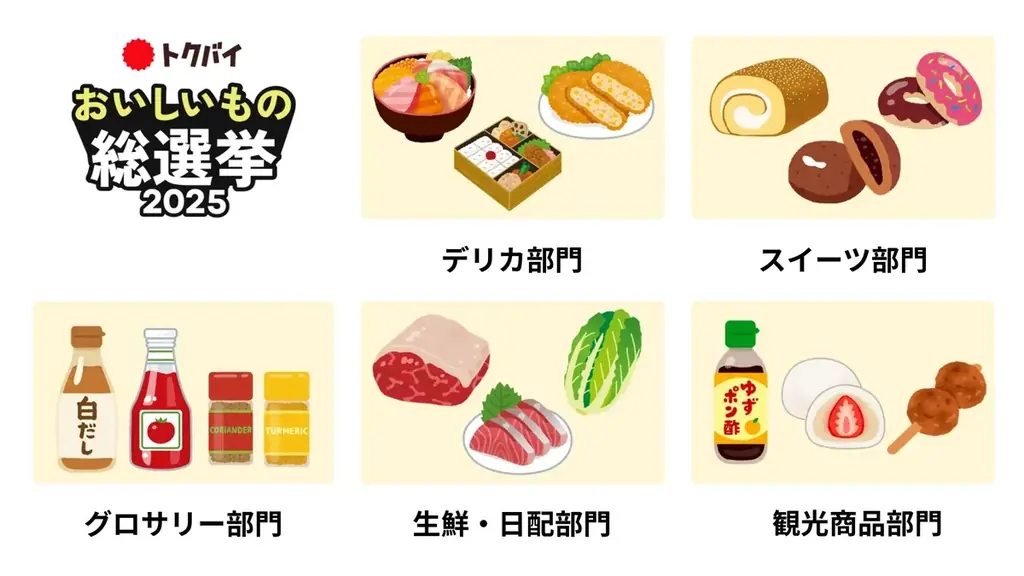 「トクバイ おいしいもの総選挙 2025」9月8日より投票開始！全国のスーパーから自慢の惣菜・スイーツなど381商品がエントリー！！ 画像 2