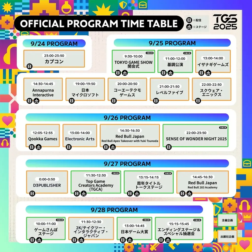 TGS2025出展社数、出展小間数ともに過去最大となった2024年を上回る開催史上最多の規模に！イベントステージ、公式番組のタイムテーブルも発表！ 画像 2