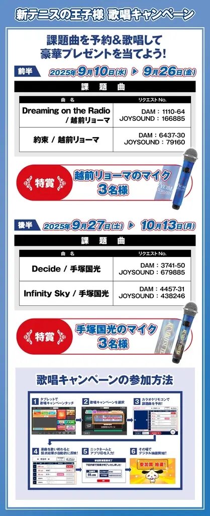 【DMM Factory】 『テニプリフェスタ2025 応援(エール)』×「ラウンドワン」 コラボキャンペーンを9月10日(水)より開催! 画像 5