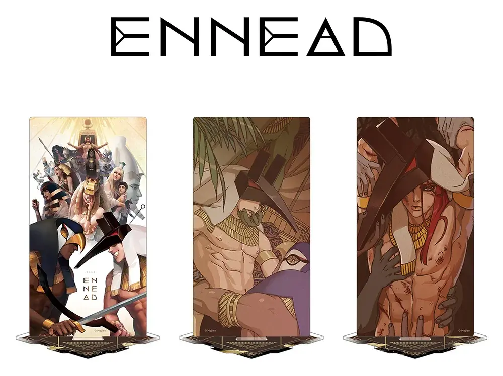 エジプト神話BL『ENNEAD』より、セトやホルス、オシリスら神々のイラストを使用した新商品が9月13日発売！　アニメイトでは、同日より特典「ブロマイド」がもらえるフェアの開催も!! 画像 1