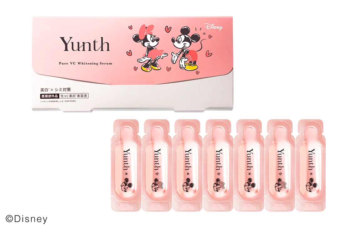 Yunthにミッキー＆ミニー、チップ＆デールの特別デザインが登場！人気美容液「生VC美白美容液」「生VAダーマ美容液」が数量限定パッケージで新発売 画像 2
