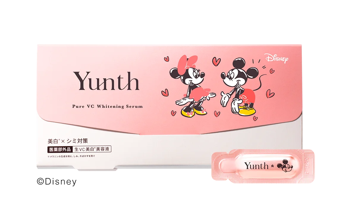 Yunthにミッキー＆ミニー、チップ＆デールの特別デザインが登場！人気美容液「生VC美白美容液」「生VAダーマ美容液」が数量限定パッケージで新発売 画像 4
