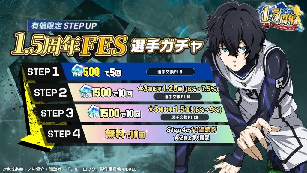 『ブルーロック BLAZE BATTLE』（ブレバト）に新選手【清羅 刃】がついに登場！1.5周年を記念した豪華キャンペーンを開催 画像 8
