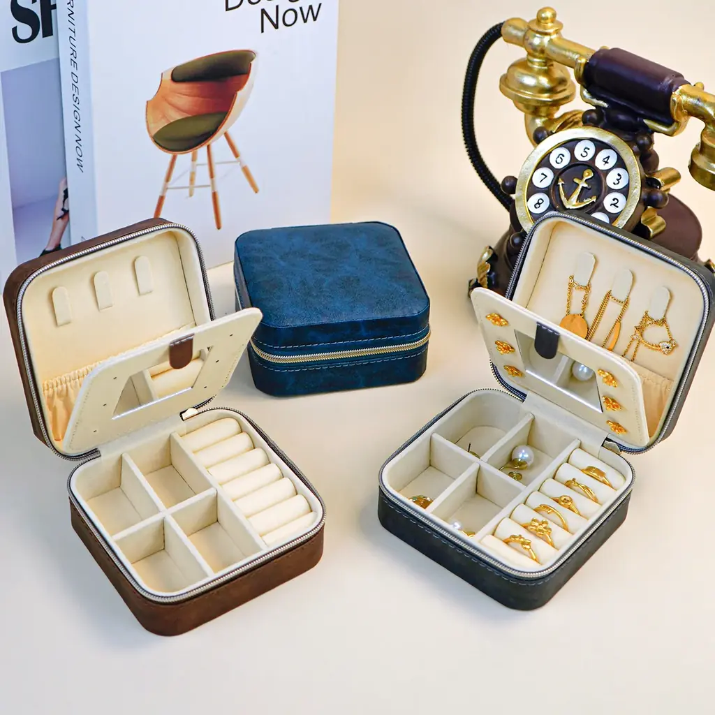 100円～　激安中国工場ジュエリーボックス　ピアスケース イヤリング 収納 引き出し 小物置きトレー ジュエリーポーチ ジュエリーケース 持ち運び プレゼント お祝い　新規取引募集を開始いたしました。 画像 8