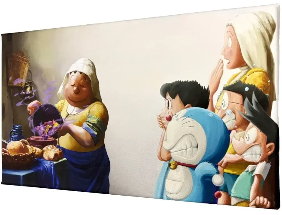 『映画ドラえもん のび太の絵世界物語』名画アートシリーズ第四弾！現在開催中の「映画ドラえもんの世界展」で先行販売されていたファブリックボード3作品が版三オンラインショップに登場 画像 3