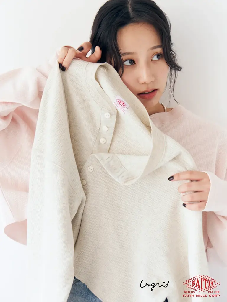 Ungrid×FAITH MILLSの別注ハニカムロンTとシュシュ発売