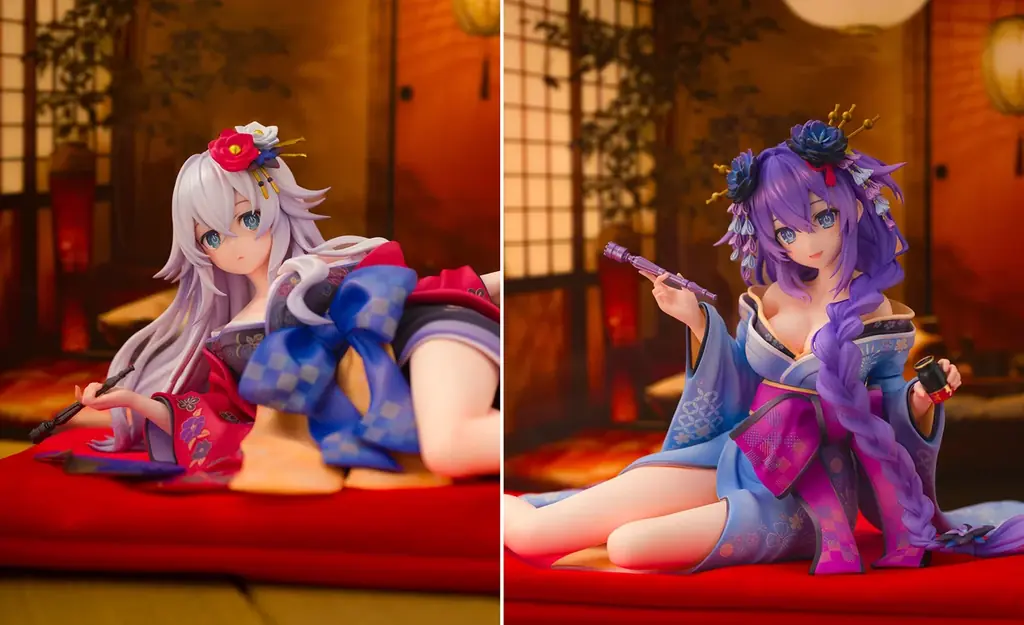 つなこ描き下ろし和服で立体化、ネプテューヌ2種フィギュア予約開始