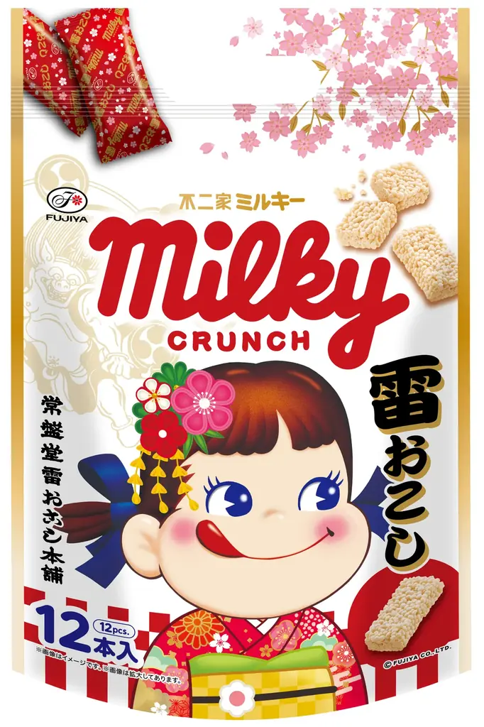 9月30日発売 不二家×常盤堂のミルキー雷おこし
