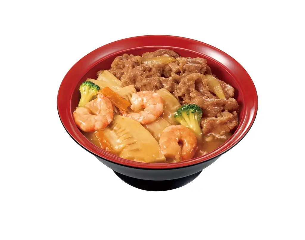 【すき家】ごま油の香りとエビのぷりぷり食感がたまらない！すき家が具材たっぷりの「エビ中華丼」を発売！ 画像 3