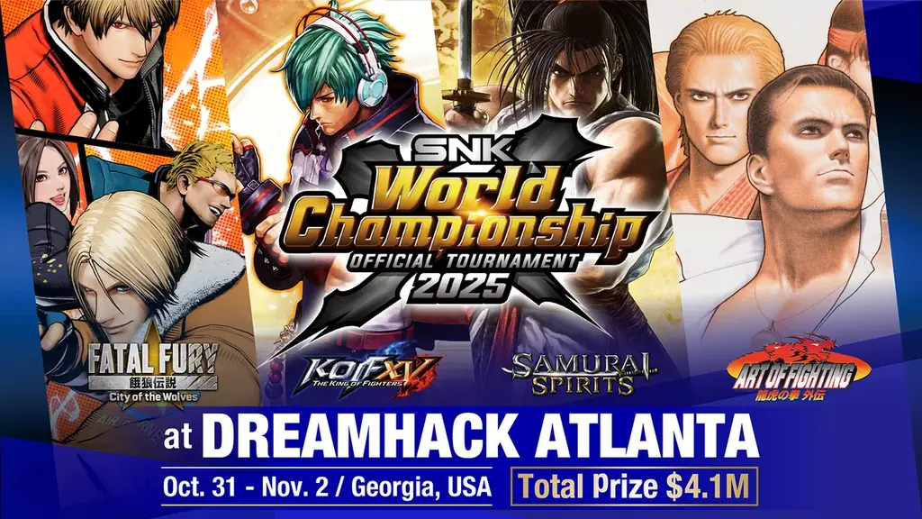 賞金総額$4,100,000！10月31日~11月2日に、SNK格闘ゲームの世界一を決める「SNK World Championship 2025」をアトランタで開催！本日、最終予選のエントリーを開始 画像 1