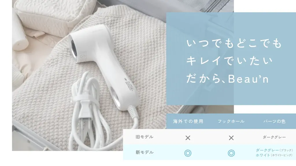海外でも時短＆美髪ドライ実現！「Beau’n（ビューン）ベーシック海外対応」公式サイトにて9月22日新発売ー美容家電ブランドAGLAIA＆（アグライアアンド）軽量・速乾・低温ドライ、ケアブロー機能搭載 画像 3