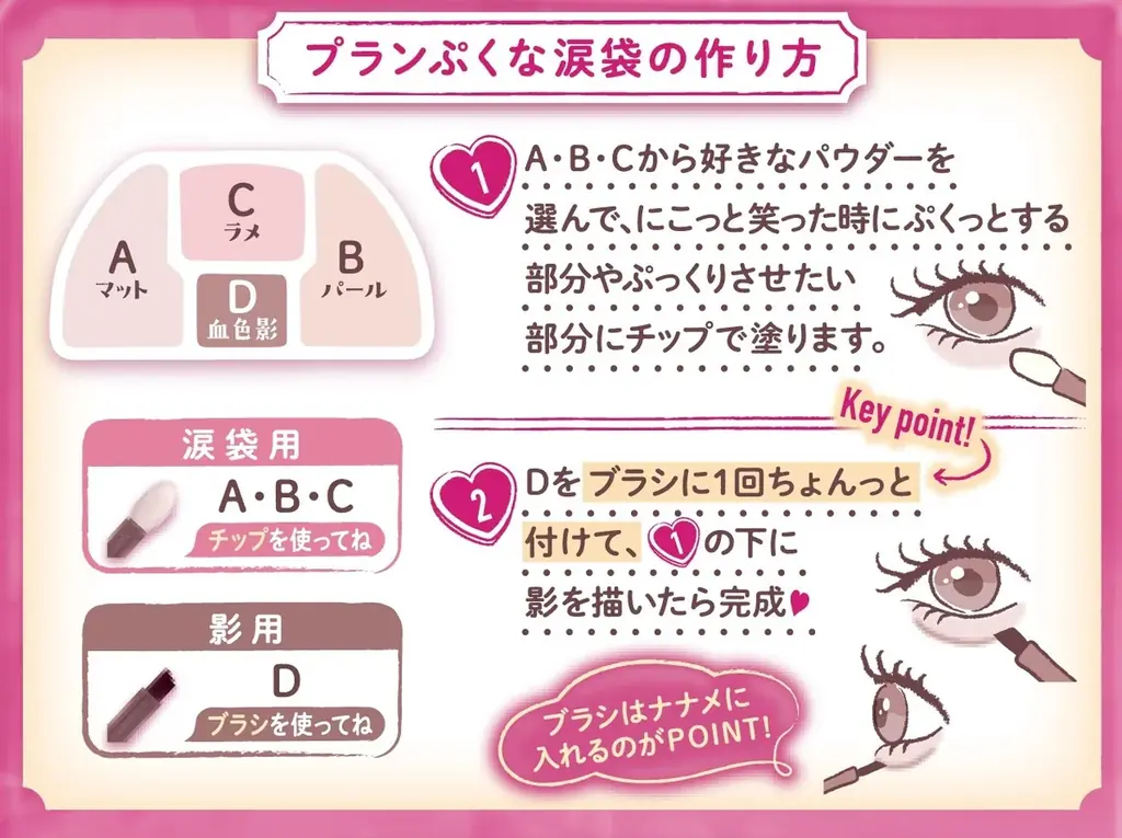 【キャンメイク】とことん“盛れる”涙袋用アイシャドウ「プランぷくコーデアイズNeo」新色と生まれつき風涙袋をつくる細芯コンシーラー「アイバッグコンシーラー」限定色が登場！2025年9月下旬より発売 画像 7