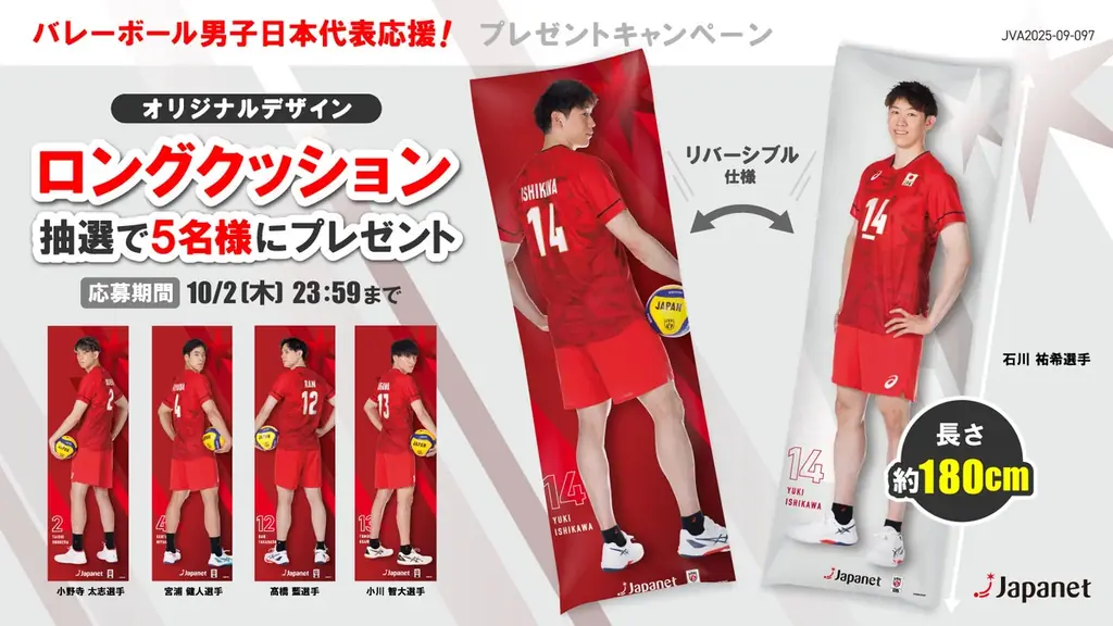ジャパネットが日本代表デザインのロングクッションをプレゼント