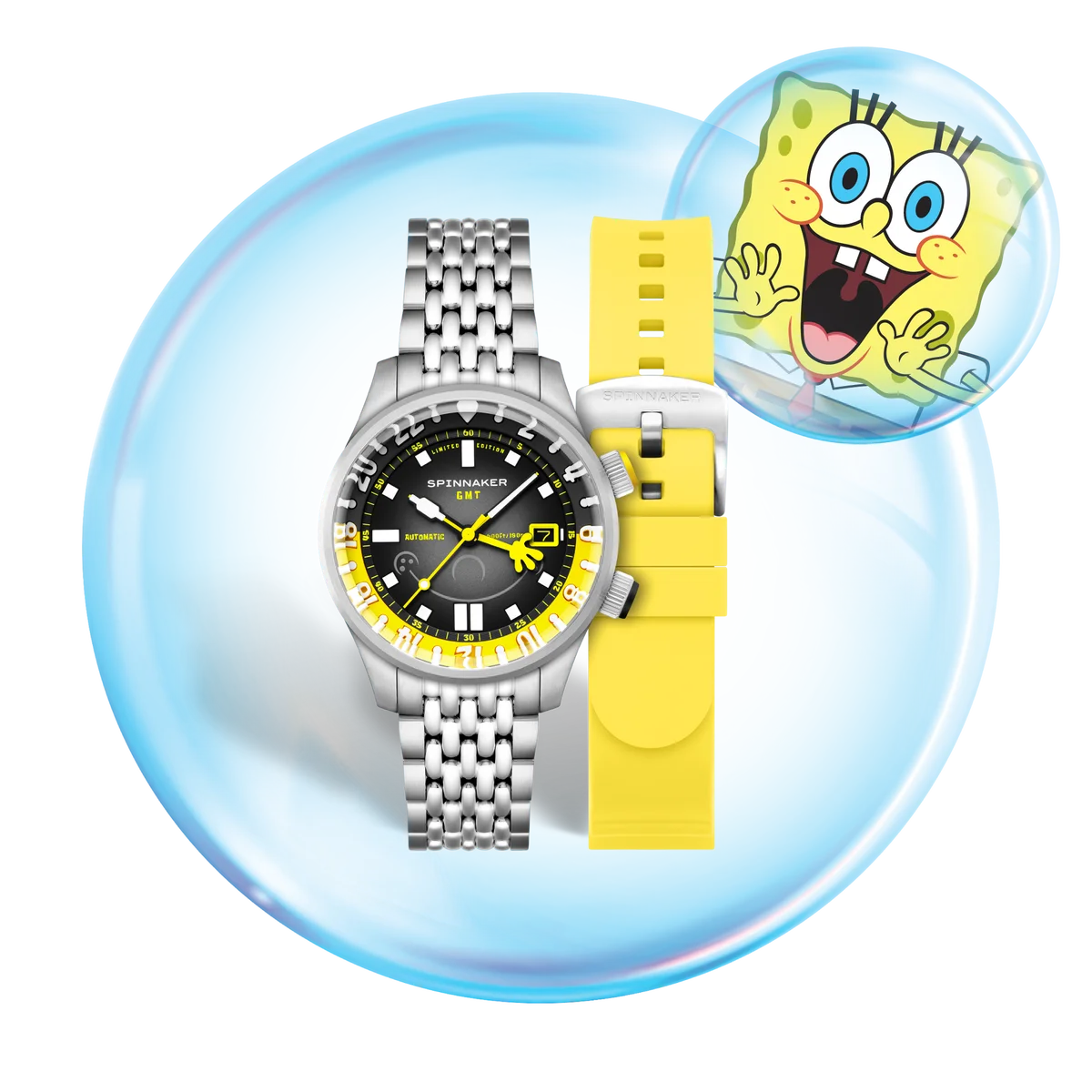 陽気な時計！SPINNAKERのスポンジ・ボブ コラボレーション最新作は「陽気な笑顔」！BRADNER GMT AUTOMATIC BUBBLY GRINS LIMITED EDITION発売！ 画像 18