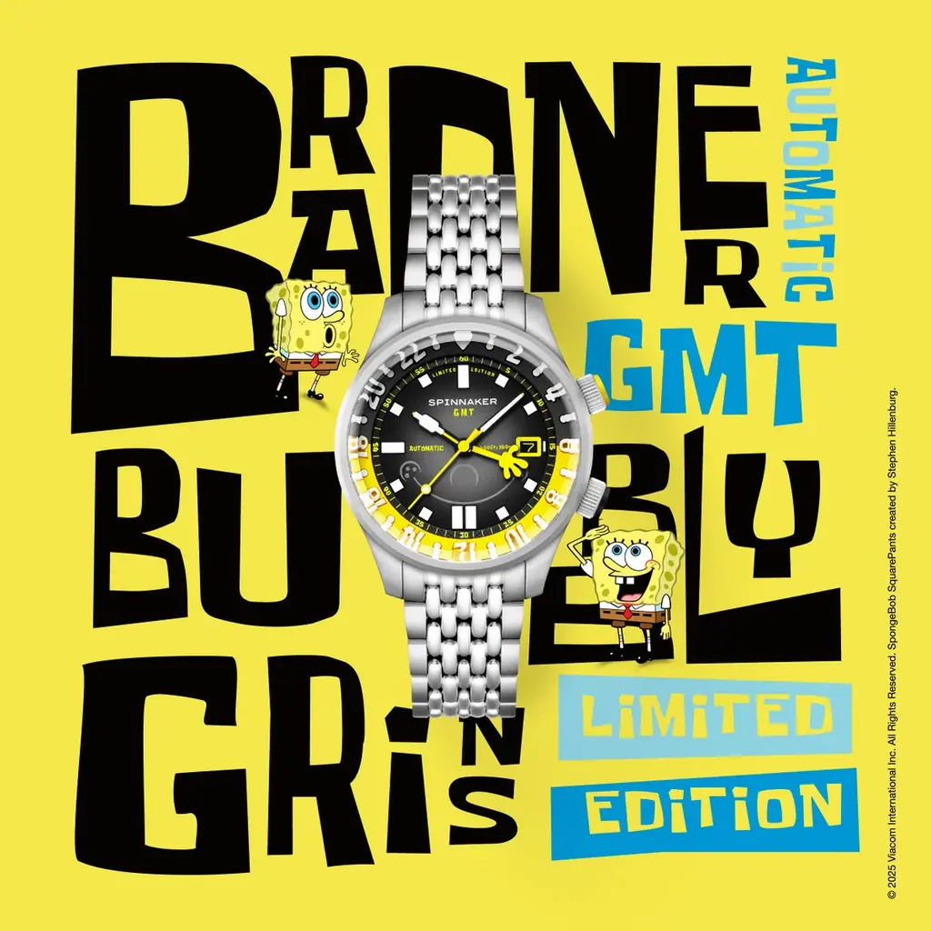 陽気な時計！SPINNAKERのスポンジ・ボブ コラボレーション最新作は「陽気な笑顔」！BRADNER GMT AUTOMATIC BUBBLY GRINS LIMITED EDITION発売！ 画像 2
