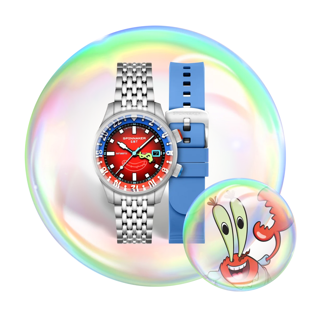 陽気な時計！SPINNAKERのスポンジ・ボブ コラボレーション最新作は「陽気な笑顔」！BRADNER GMT AUTOMATIC BUBBLY GRINS LIMITED EDITION発売！ 画像 21