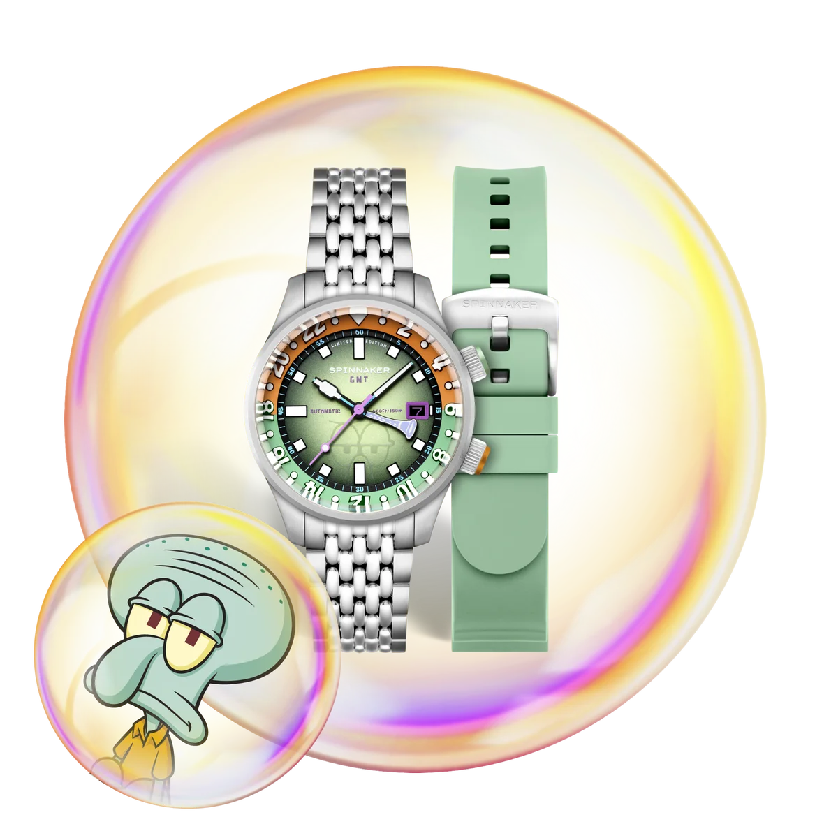 陽気な時計！SPINNAKERのスポンジ・ボブ コラボレーション最新作は「陽気な笑顔」！BRADNER GMT AUTOMATIC BUBBLY GRINS LIMITED EDITION発売！ 画像 24