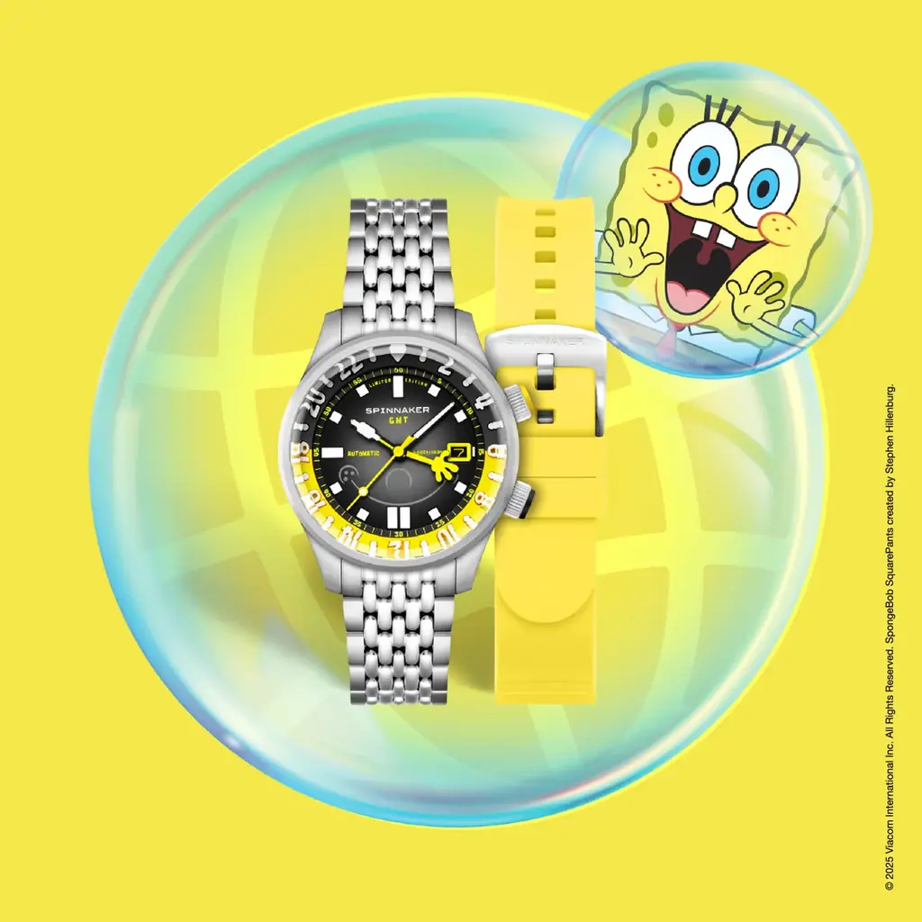 陽気な時計！SPINNAKERのスポンジ・ボブ コラボレーション最新作は「陽気な笑顔」！BRADNER GMT AUTOMATIC BUBBLY GRINS LIMITED EDITION発売！ 画像 3