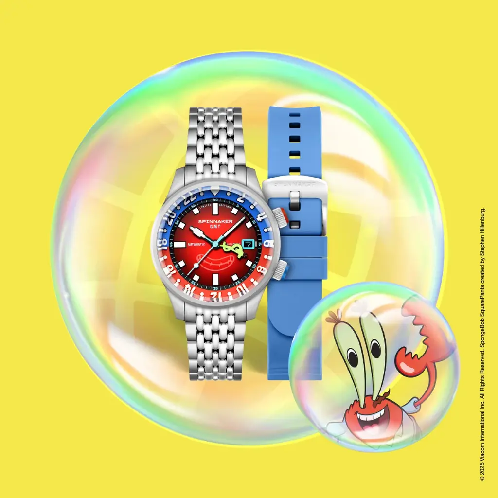 陽気な時計！SPINNAKERのスポンジ・ボブ コラボレーション最新作は「陽気な笑顔」！BRADNER GMT AUTOMATIC BUBBLY GRINS LIMITED EDITION発売！ 画像 4
