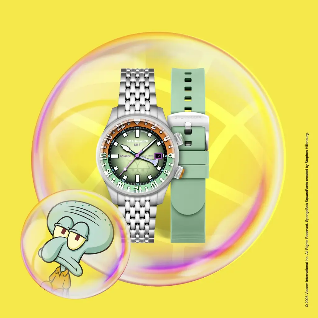 陽気な時計！SPINNAKERのスポンジ・ボブ コラボレーション最新作は「陽気な笑顔」！BRADNER GMT AUTOMATIC BUBBLY GRINS LIMITED EDITION発売！ 画像 5