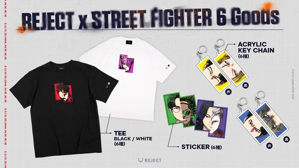 9/25開始｜REJECT×ストリートファイター6グッズをTGSで先行販売