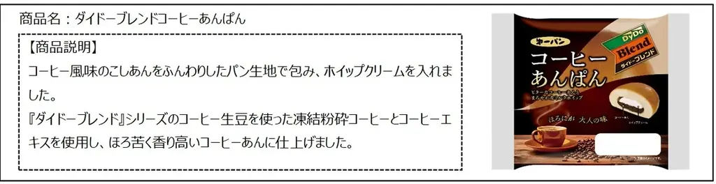 『ダイドーブレンドコーヒー』コラボあんぱんなど2品 10月1日（水）より期間限定で新発売 画像 3