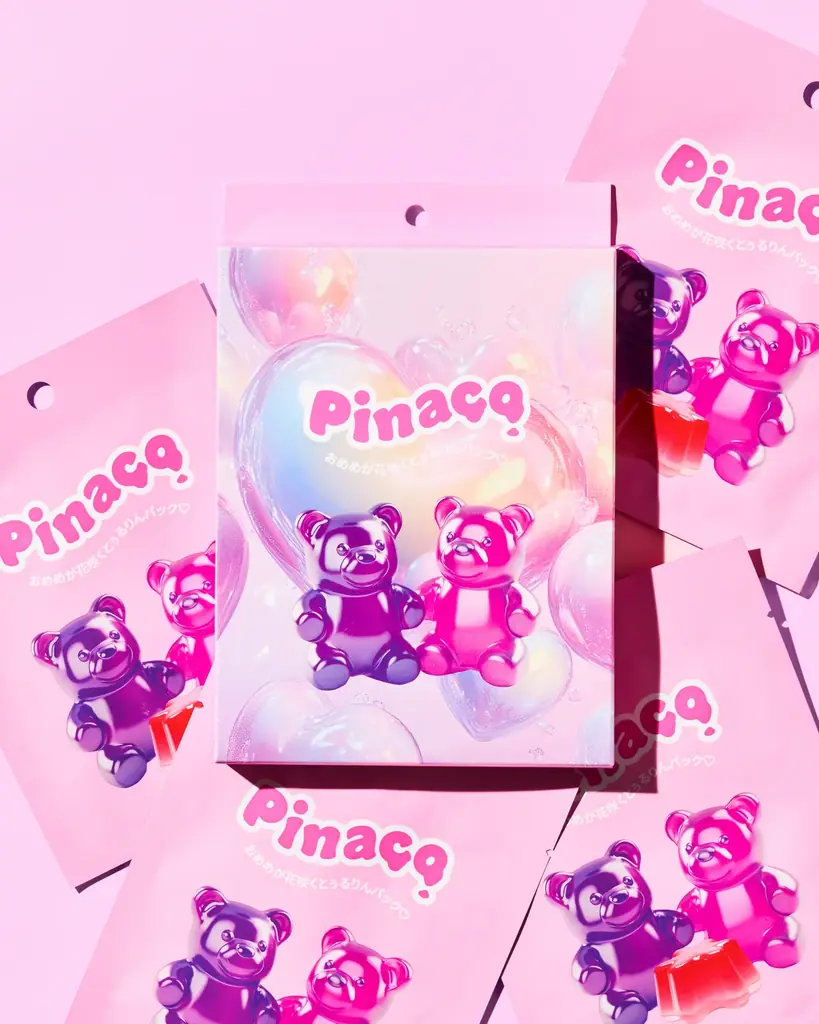 しなこがフルプロデュースするブランド〈 Pinaco(ピナコ）〉が全国のドン・キホーテにて「おめめが花咲くとぅるりんパック」を限定シール付きで9月26日(金)より発売！ 画像 2