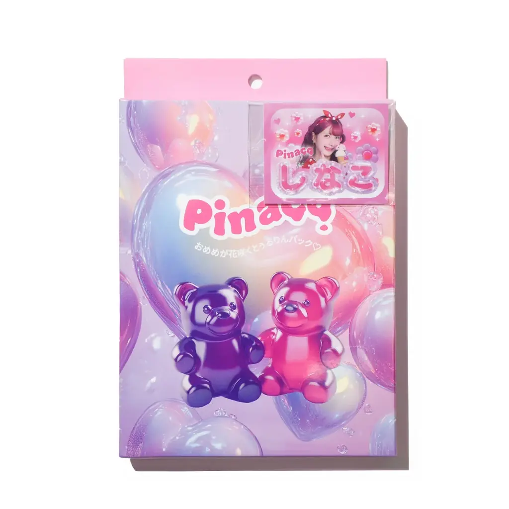 しなこがフルプロデュースするブランド〈 Pinaco(ピナコ)〉が全国のドン・キホーテにて「おめめが花咲くとぅるりんパック」を限定シール付きで9月26日(金)より発売! 画像 6