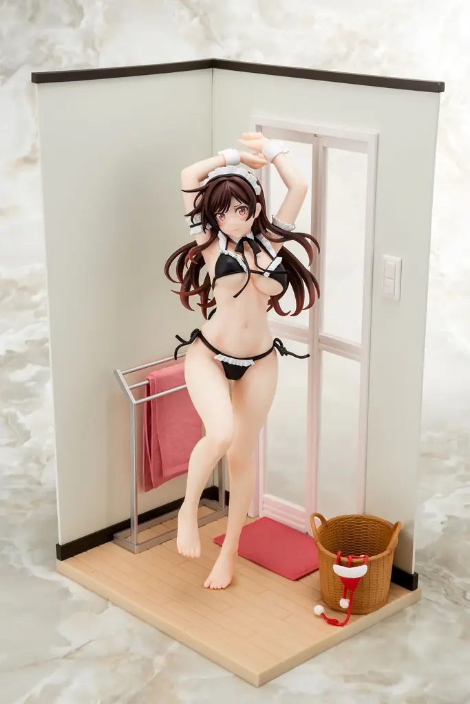 TVアニメ『彼女、お借りします』より、メイドビキニにお着替え中の「水原千鶴」がフィギュア化。あみあみ限定で先行予約受付中。 画像 18