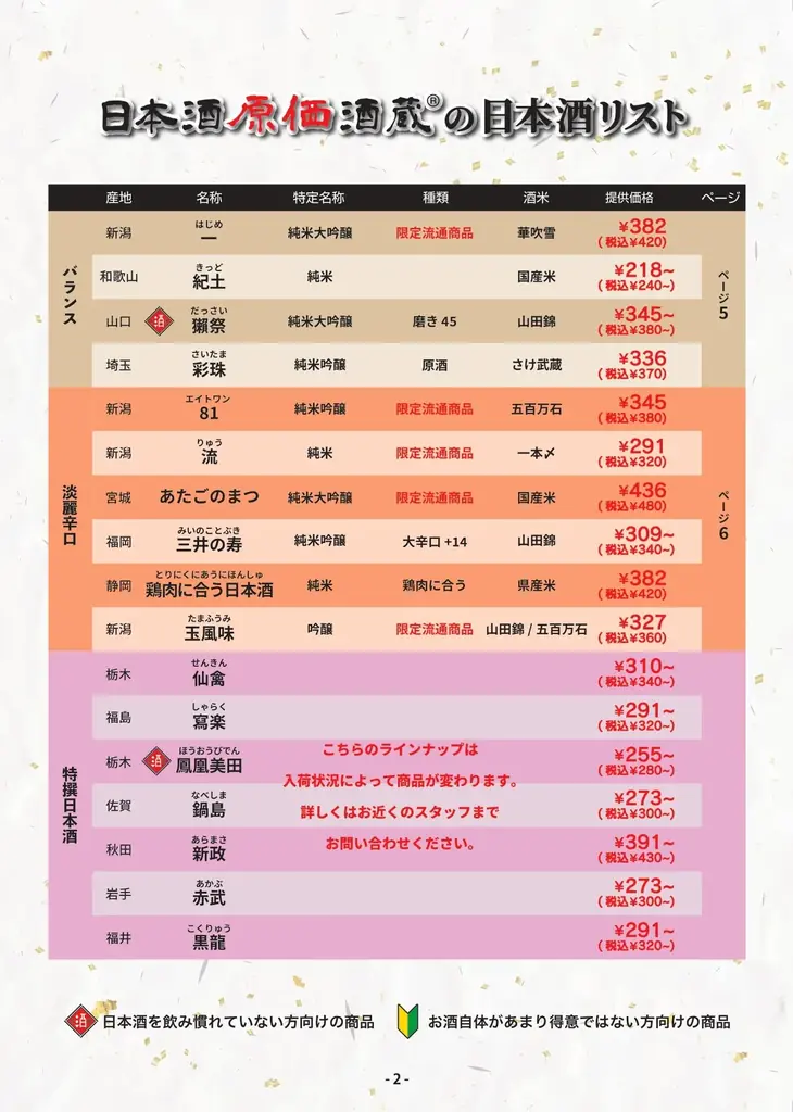 【日本酒40種全品¥100(税込¥110）】10月1日〜10月2日『日本酒の日』キャンペーン！｜日本酒原価酒蔵、個室居酒屋 天日で開催 画像 3