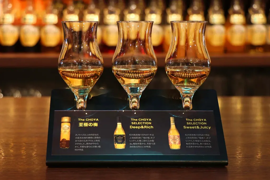 梅酒カクテル専門店「The CHOYA（ザ チョーヤ）銀座BAR」星舞う夜空をイメージした羊羹と満月を表現した完熟梅の甘露煮を一皿に、初の和菓子「梅桃乃羊羹 星空と月あかり」を10月6日新発売！ 画像 10