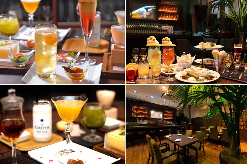 梅酒カクテル専門店「The CHOYA（ザ チョーヤ）銀座BAR」星舞う夜空をイメージした羊羹と満月を表現した完熟梅の甘露煮を一皿に、初の和菓子「梅桃乃羊羹 星空と月あかり」を10月6日新発売！ 画像 11