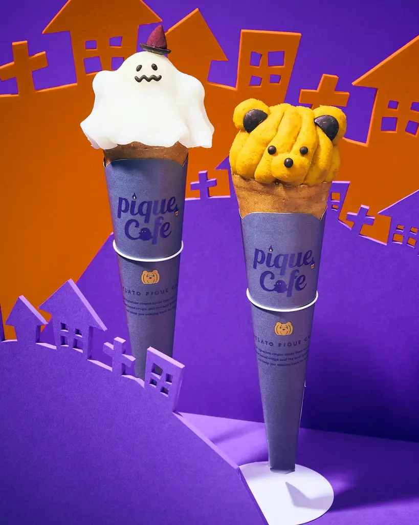 【gelato pique cafe(ジェラート ピケ カフェ)】かぼちゃに変身したベアと、帽子をかぶったゴーストが登場！今年のピケカフェハロウィンは、かぼちゃや紫芋りんごなど秋の味覚をたっぷりと 画像 2