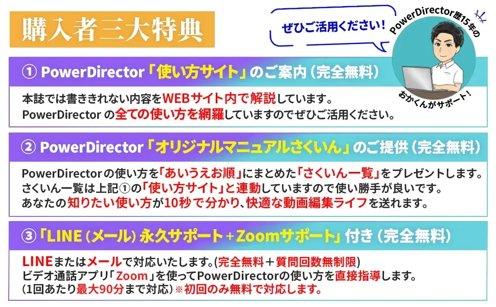PowerDirector使い方PDFマニュアル販売のお知らせ 画像 3