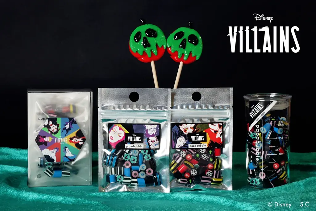 パパブブレ×ディズニーヴィランズ 黒基調の限定キャンディ発売