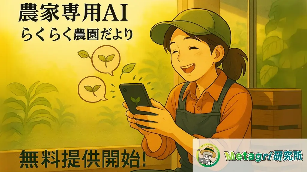 10/1開始｜農家向けAI『らくらく農園だより』無料テスト募集