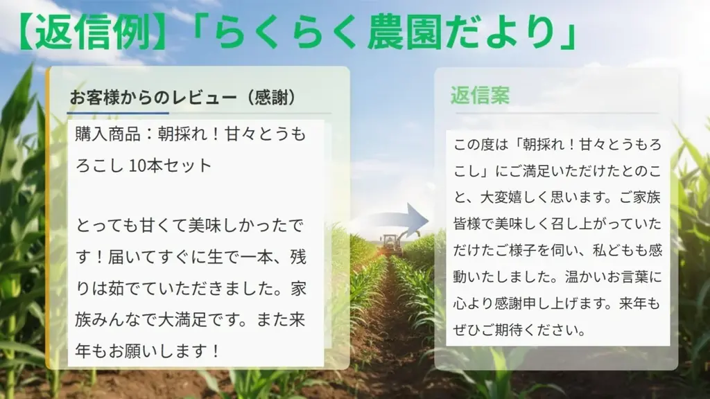 産直EC時代の農家が抱える「嬉しい悲鳴」問題、AI返信で解決へ 画像 2