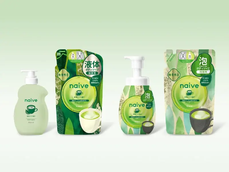洗う成分１００％植物生まれの「ナイーブ」から「抹茶ラテの香り」のボディソープを数量限定発売！ 画像 2