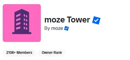 Roblox開発スタジオmoze、累計プレイ時間100万時間超で「認証済みバッジ」を獲得 画像 2